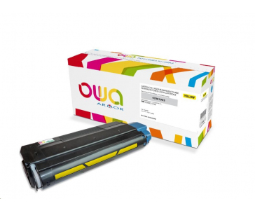 OWA Armor toner pro OKI C5600, C5700, 2000 Stran, 43381905, žlutá/yellow