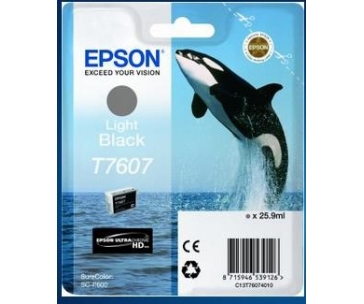 EPSON ink čer ULTRACHROME HD "Kosatka" - Light Black - T7607 (25,9 ml)