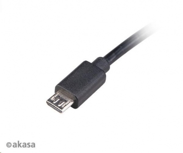 AKASA kabel USB-A 2.0 na Micro-B, napájecí kabel se switchem (pro Raspberry Pi 3 / 2 /1 / Zero), 1.5m