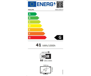 Philips MT IPS LED 40" 40B1U5601H/00 - IPS panel, 3440x1440, HDMI, DP, 2xUSB-C, 4xUSB 3.2, RJ45, repro, webcam, nast vys