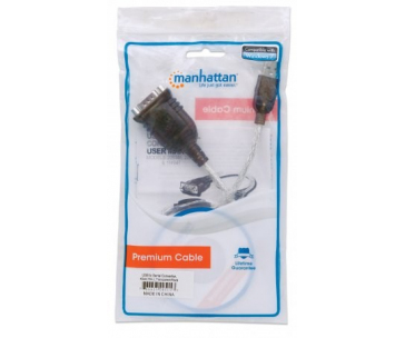 MANHATTAN Převodník z USB na sériový port (USB AM/DB9M, RS232), Polybag