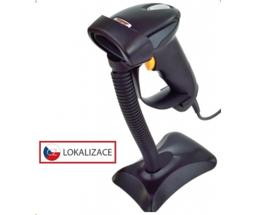 Virtuos CCD čtečka HT-310A s dlouhým dosahem, USB (klávesnice/RS232),stojánek , černá