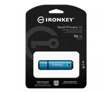 Kingston Flash Disk IronKey 16GB Vault Privacy 50 AES-256 Encrypted, FIPS 197