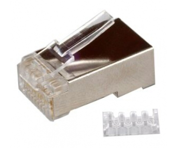 Konektor STP RJ45 (8p8c), Cat6, 50µm, skládaný, licna(lanko) - 100 ks