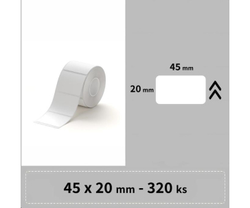 Niimbot štítky R 45x20mm 320ks Bílé pro B21, B21S, B3, B1S