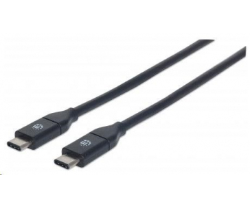 MANHATTAN USB 3.1 Gen2 Cable, Type-C Male / Type-C Male, 1m (3 ft.), 3A, Black