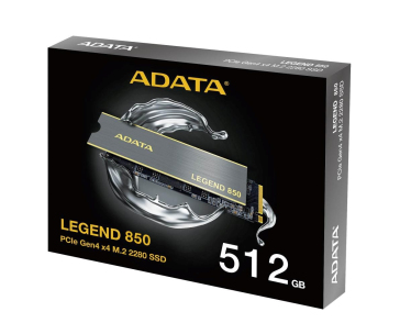 ADATA SSD 512GB LEGEND 850, PCIe Gen4 x4, M.2 2280, (R:5000/ W:2700MB/s)