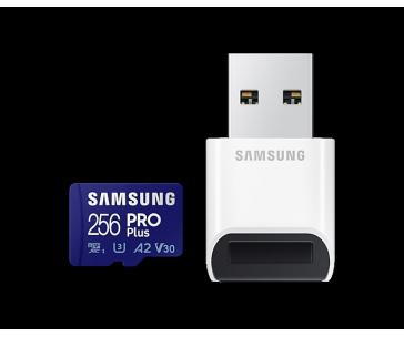 Samsung micro SDHC karta 256GB PRO Plus + USB adaptér - EOL