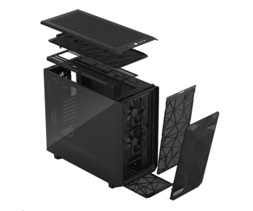 FRACTAL DESIGN skříň Meshify 2 Black TG Light Tint, USB 3.1 Type-C, 2x USB 3.0, bez zdroje, E-ATX