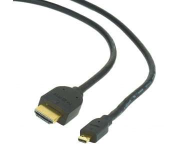 GEMBIRD Kabel HDMI-HDMI micro 3m, 1.3, M/M stíněný, zlacené kontakty, černý