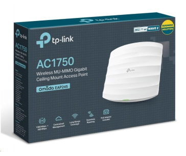 TP-Link EAP245 OMADA WiFi5 AP (AC1750,2,4GHz/5GHz,2xGbELAN,1xPoE-in)