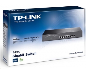 TP-Link switch TL-SG1008 (8xGbE, fanless)