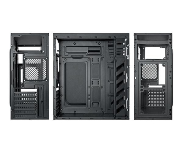 VeinX case Crown CR18A Mid Tower, bez zdroje, 1x USB3.0, 2x USB2.0, černá