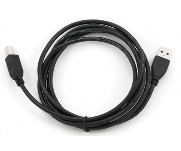 GEMBIRD Kabel USB 2.0 A-B propojovací 1,8m Professional (černý, zlacené kontakty)