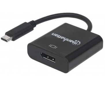 MANHATTAN převodník z USB 3.1 na Display Port (Type-C Male to DisplayPort Female, Black)