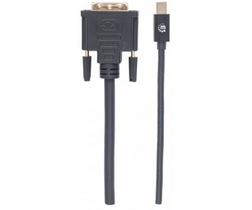 MANHATTAN kabel Mini DisplayPort 1.2a Male to DVI-D 24+1 Male, 1.8 m, černý