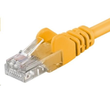 PremiumCord Patch kabel UTP RJ45-RJ45 CAT6 0.25m žlutá