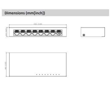 Dahua PFS3008-8GT-V2, Gigabit Switch, 8 Portů, Unmanaged