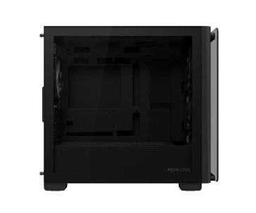 ASUS case A23 PLUS TG ARGB, Mini Tower, průhledná bočnice, 4x120mm ARGB Fan, černá