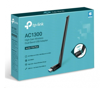 TP-Link Archer T3U Plus WiFi5 USB adapter (AC1300,2,4GHz/5GHz,USB3.0)