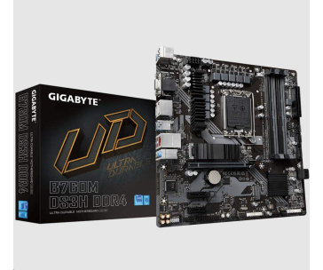 GIGABYTE MB Sc LGA1700 B760M DS3H DDR4, Intel B760, 4xDDR4, 2xDP, 1xHDMI, 1xVGA, mATX