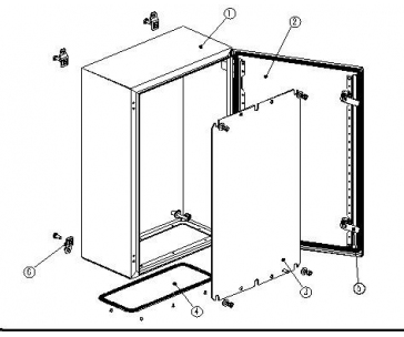 XtendLan 19" univerzální rozvaděč s montážní deskou, krytí IP66, šířka 600mm, hloubka 350mm, výška 760mm, šedý