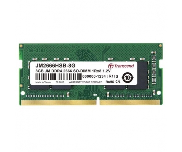 TRANSCEND SODIMM DDR4 8GB 2666MHz 1Rx8 1Gx8 CL19 1.2V