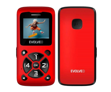 EVOLVEO Mobilní telefon pro seniory EasyPhone ID, červená