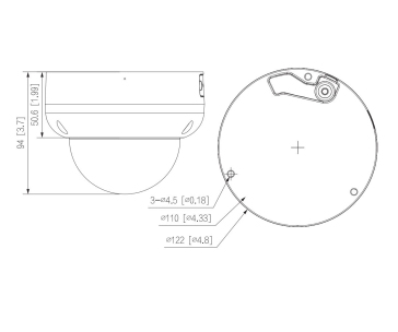 Dahua IPC-HDBW5842R-ASE-0280B-S2, IP kamera, 8Mpx, 1/1.8” CMOS, objektiv 2,8 mm, IR<50, IP67, IK10