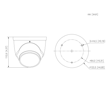 Dahua IPC-UFW3459T-AS-IL-0360B, 4Mpx, 20fps, 1/2,9" Starlight CMOS, H.265+, f=3,6mm (84°), WDR, IR60m/LED50m, Full-color