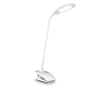 CONNECT IT Stolní LED lampa CLIP s klipem, bílá