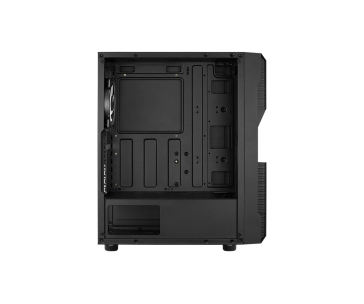 AEROCOOL skříň Menace Saturn FRGB ML G, Mid tower, 2x USB 3.0, 2x audio, 1x 120mm FRGB Fan, bez zdroje