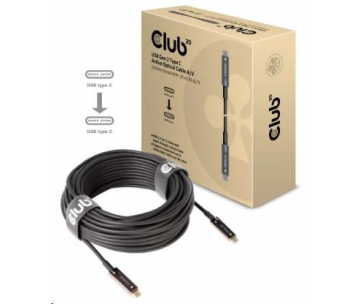 Club3D Kabel USB 3.2 typ C Gen2, aktivní, (M/M), 20m, optický, aktivní, unidirectional, A/V