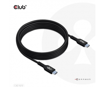 Club3D kabel USB-C, Oboustranný USB-IF Certifikovaný data kabel, Data 480Mb,PD 240W(48V/5A) EPR M/M 2m