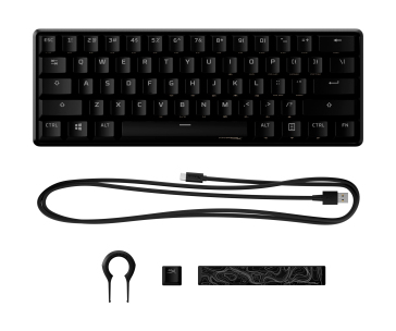 HyperX 60 Alloy Origins AQU Gaming Keyboard-US - Klávesnice