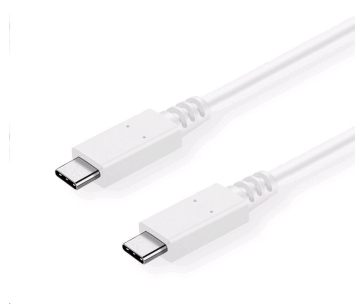 C-TECH kabel USB 3.2, Type-C (CM/CM), PD 100W, 20Gbps, 1m, bílý