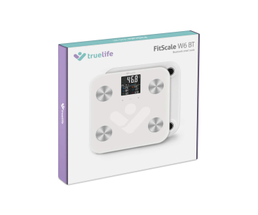 BAZAR - TrueLife FitScale W7 BT - Bioelektrická impedanční bluetooth váha - bílá - Rozbaleno (Komplet)