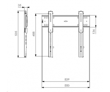 Vogel's PFW 6400 - fixní LCD profi držák M