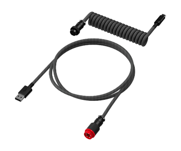 HyperX USB-C Coiled Cable Gray-Black - Příslušenství ke klávesnici