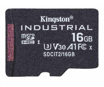 Kingston MicroSDHC karta 16GB Industrial C10 A1 pSLC Card Single Pack