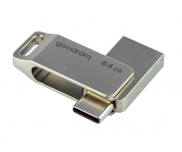 GOODRAM Flash Disk 64GB ODA3, USB 3.2, stříbrná