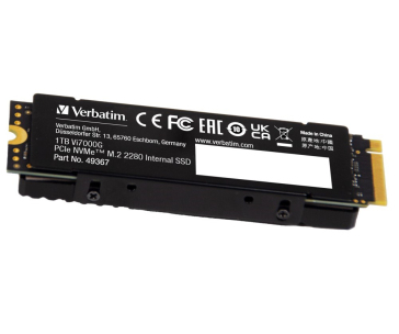 VERBATIM SSD Vi7000G Internal PCIe NVMe M.2 SSD 1TB , W 5500/ R 7400MB/s