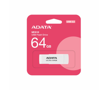 ADATA Flash Disk 64GB UC310, USB 3.2, bílá