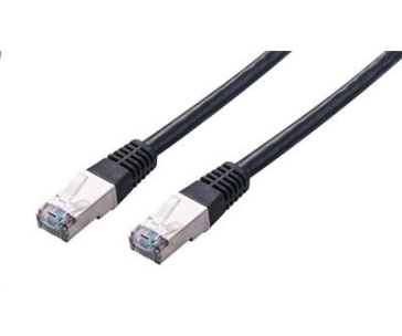 C-TECH kabel patchcord Cat5e, FTP, černý, 0,25m