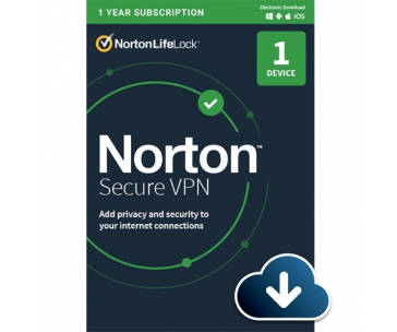 NORTON SECURE VPN ENG 1 uživatel pro 1 zařízení na 1 rok ESD