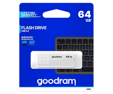 GOODRAM Flash Disk 64GB UME2, USB 2.0, bílá