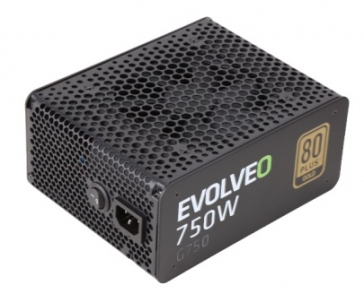 EVOLVEO G750 zdroj 750W, eff 91%, 80+ GOLD, aPFC, modulární, retail