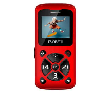 EVOLVEO Mobilní telefon pro seniory EasyPhone ID, červená