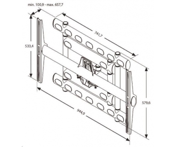 Vogel's PFW 6852 - Rameno na displeje do 136 kg