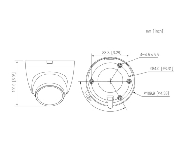 Dahua IPC-HDW2249T-S-IL-0280B, IP Kamera, 2Mpx, 1/2.8" CMOS, 2,8 mm pevný objektiv, IR<30, IP67